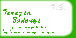 terezia bodonyi business card